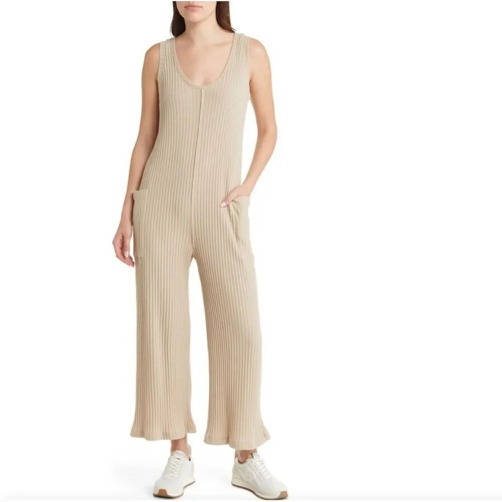 Treasure & Bond Rib Wide Leg Jumpsuit